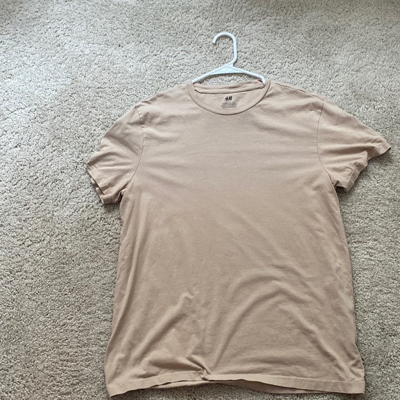 H&M Mens Regular Fit Shirt Gold Size Large - Picture 1 of 3